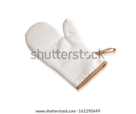 Kitchen protective glove isolated on white background Royalty-Free Stock Photo #161290649