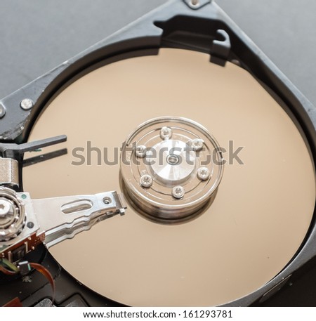 Picture of inside a Computer Hard Disk Drive