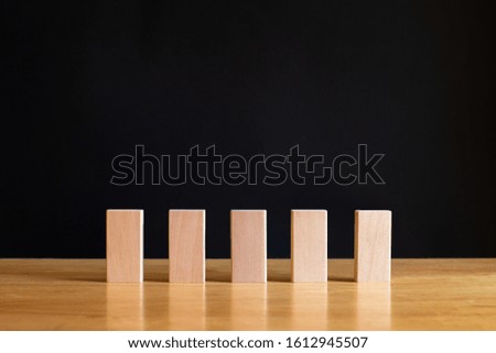 Empty wooden cube on background