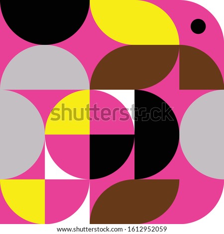 Seamless geometric pattern.Scandinavian style.Abstract background.A template for the design.Modern design