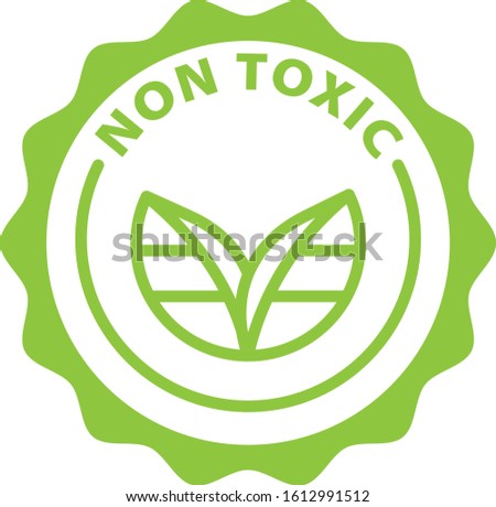 non toxic green outline icon Royalty-Free Stock Photo #1612991512