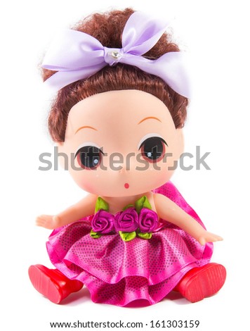 the princess baby doll on isolated