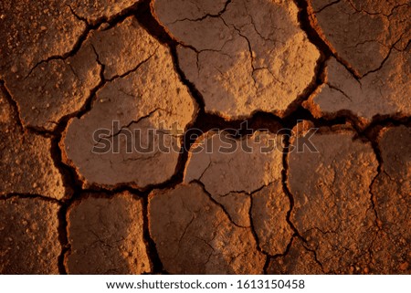  Desert soil cracks due to dehydration for global warming and climate change concept