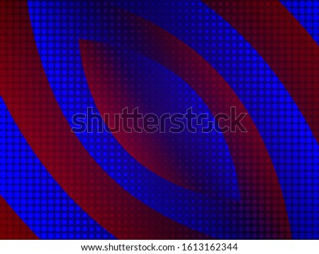 Geometric abstraction background design. Geometric oval shapes in red and blue. EPS 10 vector illustration.