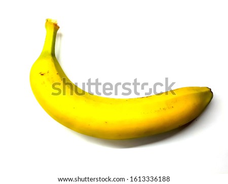 
fruit close-up, yellow ripe bananas on an isolated white background