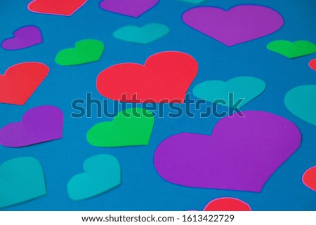 blue background with heart and place for text, for Valentine's day