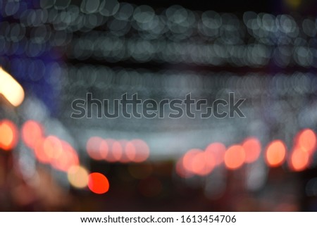 Abstract And Bokeh In The Night City.