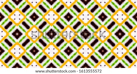 Repeated Islamic Ceramic. Vivid Spanish Mosaic. Vibrant Geometric Watercolor Wallpaper. Ornamental Random Shapes Art. Endless Colored Italian Ceramic. Aztec Rug Majolica Style. 