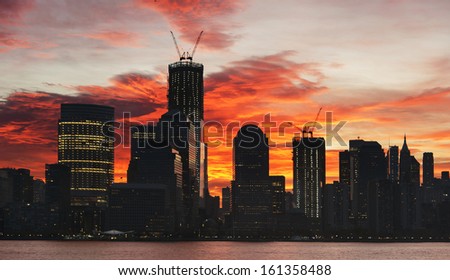 New York City, United States - Lower Manhattan skyline 