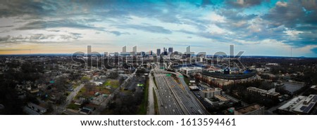 Atlanta panorama view during sunset