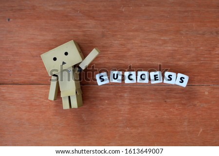 Success word concept with abc block. selective focus