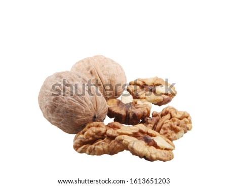Walnuts Isolated On White Background