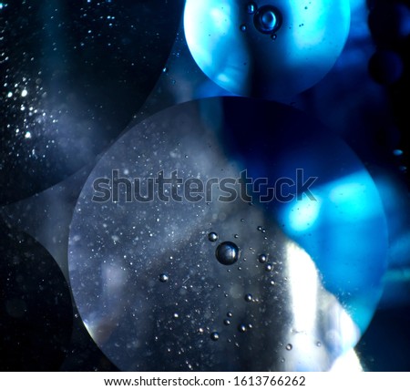 Abstract bokeh circle background ,Vegetable oil on water
