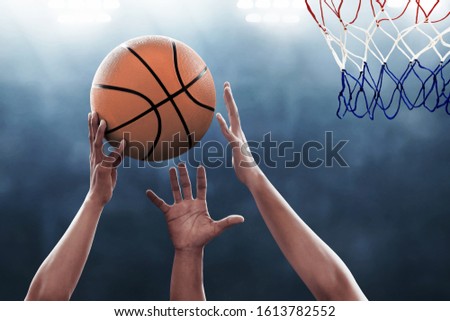 Professional basketball player in action