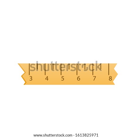 Broken ruler icon. Clipart image isolated on white background