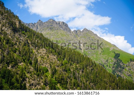 Mountains and surroundings of the Dombai ski resort