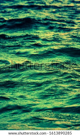 Green water in the sea...