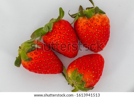 Red Strawberry with white background