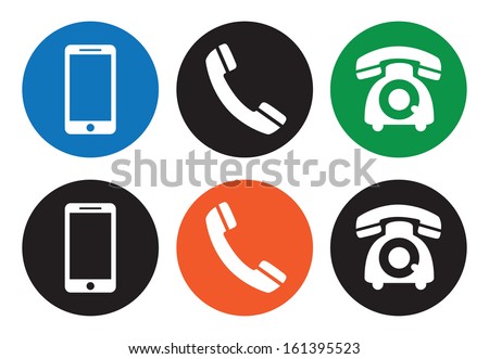 Telephone icons Royalty-Free Stock Photo #161395523