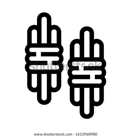 rope icon isolated sign symbol vector illustration - high quality black style vector icons
