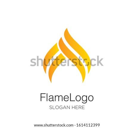 flame fire logo vector design concept