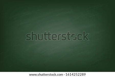 Dark green background of school blackboard. Backdrop of greenboard for teaching. Blank billboard gradient. Dirty or grunge washcloth. Board or frame piece. Class and education, scratch theme Royalty-Free Stock Photo #1614252289