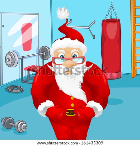 Cartoon Character Santa Claus. Vector EPS 10.