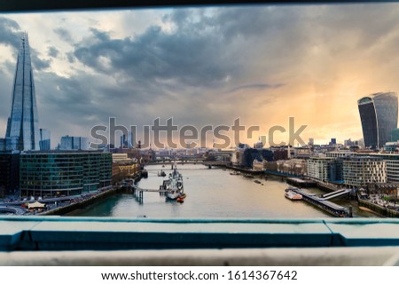 View of London Thames at Sunrise