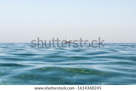 beautiful wave closeup, blurred background, panoramic shot.