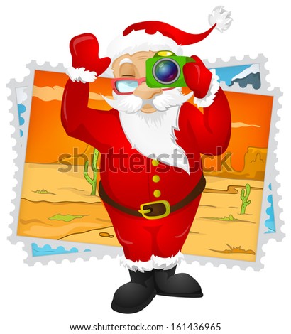 Cartoon Character Santa Claus. Vector EPS 10.