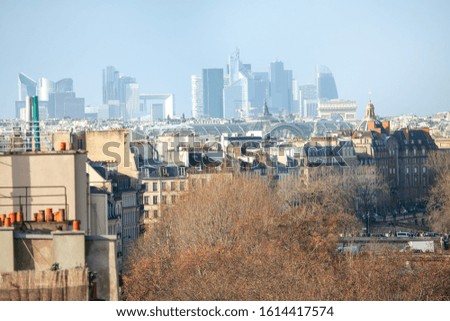 old and modern districts of Paris 