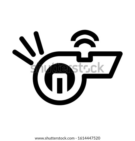 whistle icon isolated sign symbol vector illustration - high quality black style vector icons

