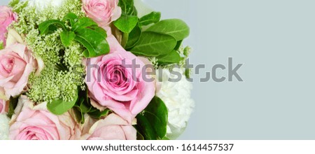 Mothers Day flowers. Background or banner with bouquet of flowers    