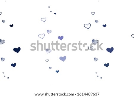 Light Pink, Blue vector backdrop with sweet hearts. Beautiful celebration style hearts on abstract illustration. Design for a business advert of anniversary.