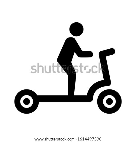 scooter icon isolated sign symbol vector illustration - high quality black style vector icons
