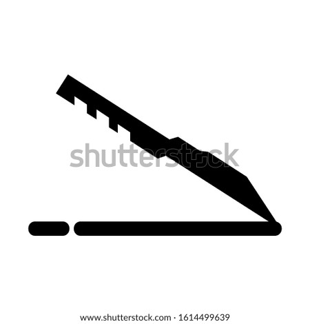 scalpel icon isolated sign symbol vector illustration - high quality black style vector icons
