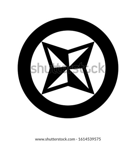 compass icon isolated sign symbol vector illustration - high quality black style vector icons
