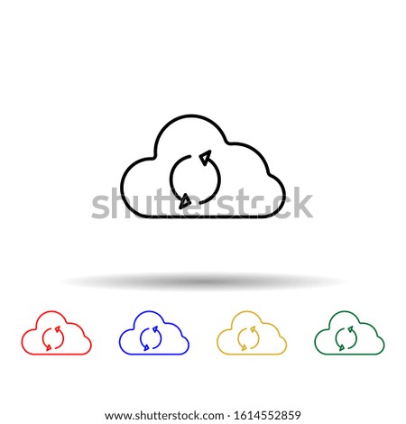 cloud exchange multi color style icon. Simple thin line, outline vector of web icons for ui and ux, website or mobile application