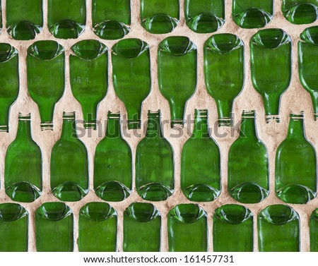 Empty green bottle