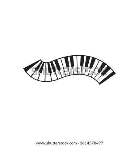 Keyboard piano vector Musical instrument illustration design 