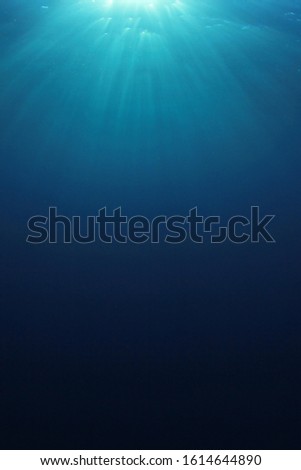 Underwater ocean blue background vertical photo 
