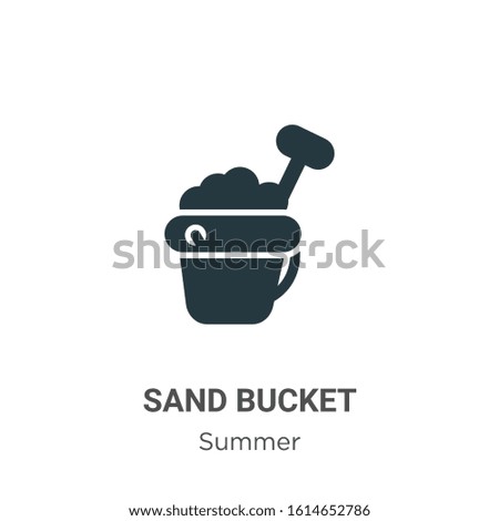 Sand bucket glyph icon vector on white background. Flat vector sand bucket icon symbol sign from modern summer collection for mobile concept and web apps design.