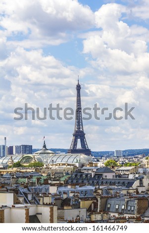 Paris Panorama. Eiffel Tower in the background. France