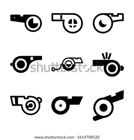 whistle icon isolated sign symbol vector illustration - Collection of high quality black style vector icons
