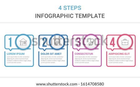 Infographic template with 4 steps, workflow, process chart, vector eps10 illustration