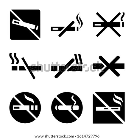 no smoking icons isolated sign symbol vector illustration - Collection of high quality black style vector icons
