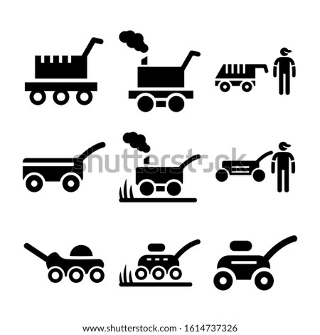 lawnmower icon isolated sign symbol vector illustration - Collection of high quality black style vector icons
