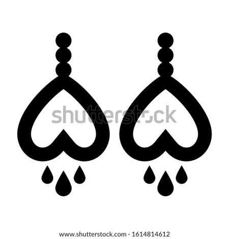 earrings icon isolated sign symbol vector illustration - high quality black style vector icons
