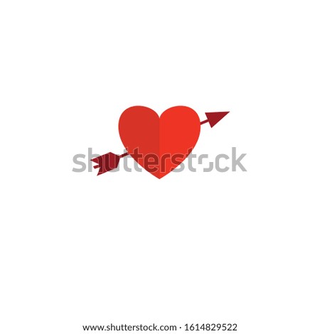 hearts simple clip art vector illustration