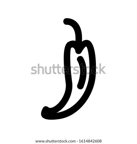 chili icon isolated sign symbol vector illustration - high quality black style vector icons
